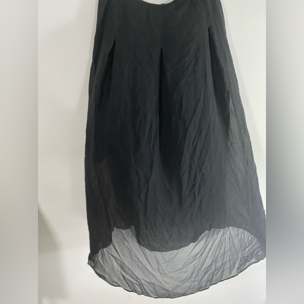 Eileen Fisher - Black Silk Pleated Skirt - Picture 13 of 13